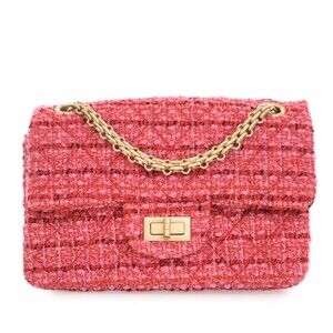 Pre-Loved Chanel Mini Reissue 2.55 Tweed Single Flap 224